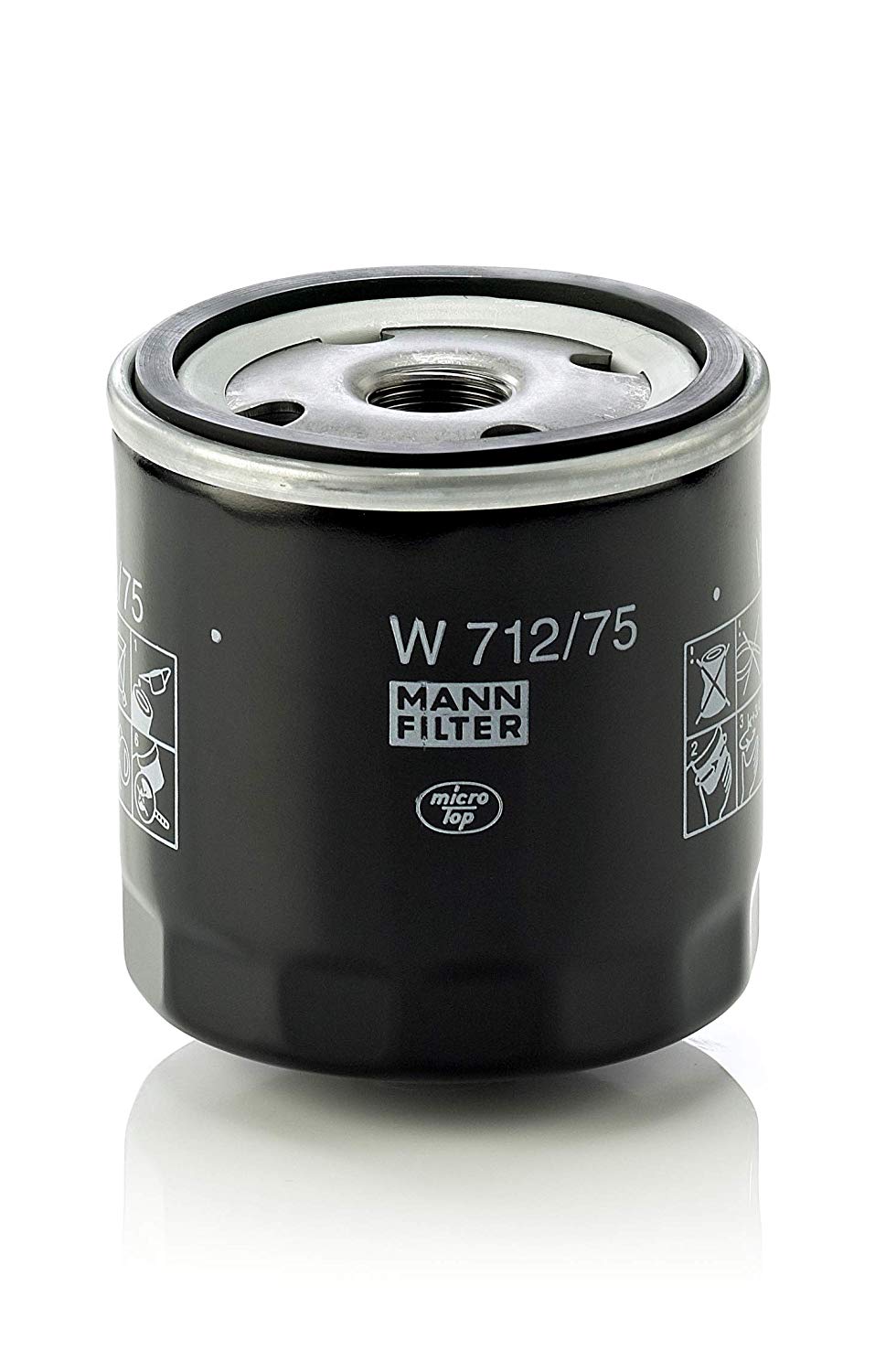 MANN-FILTER Oil filter OPEL,CHEVROLET,SAAB W 712/75 MLS000530,93745067,94797406 Engine oil filter 96352845,96458873,96458873D,96879797,EC94797406