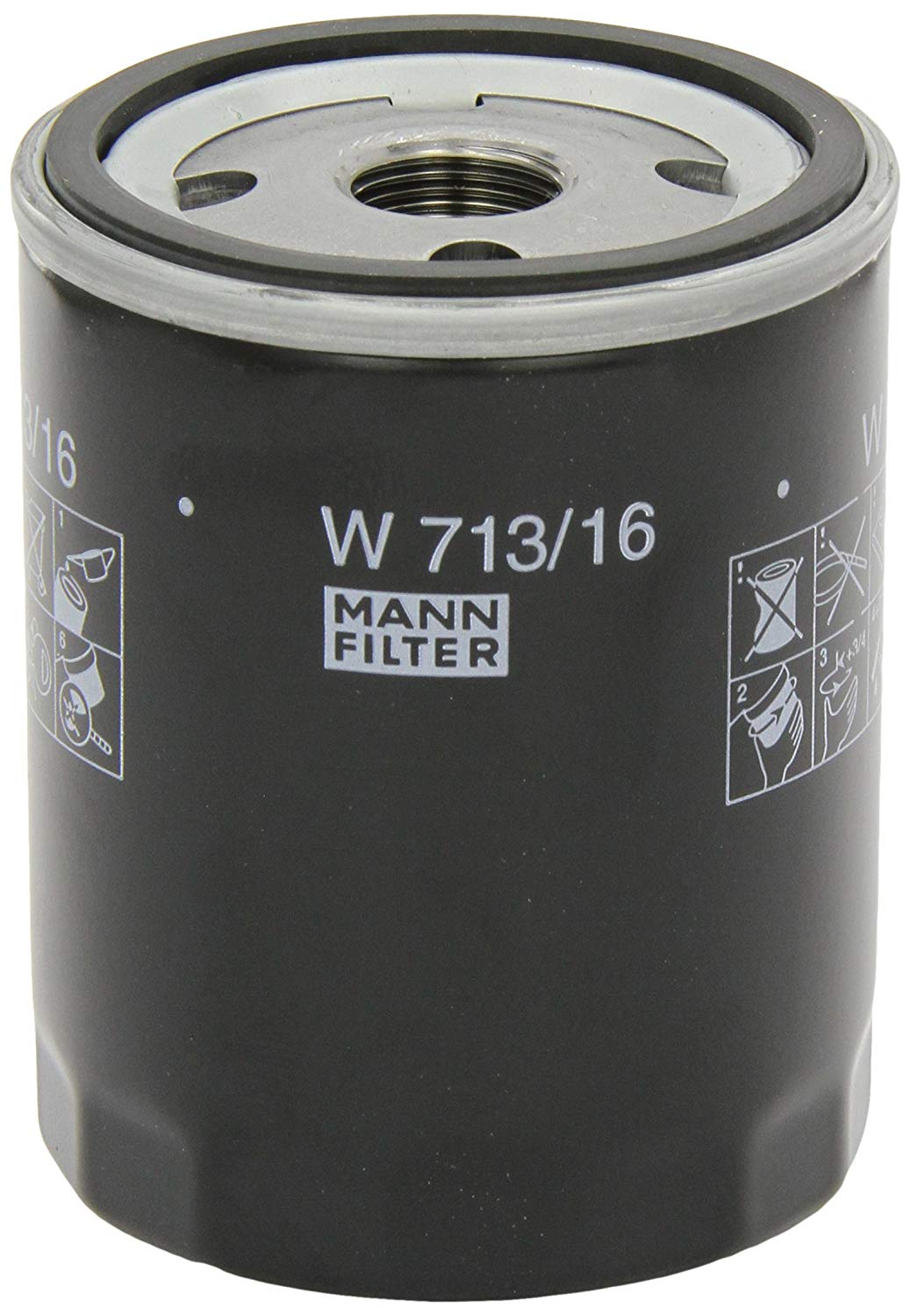 MANN-FILTER Oil filter FIAT,CITROËN,ALFA ROMEO W 713/16 1109AR,1109K9,MLS000715 Engine oil filter 4648378,46787007,50008507,55195984,59030262,5973928