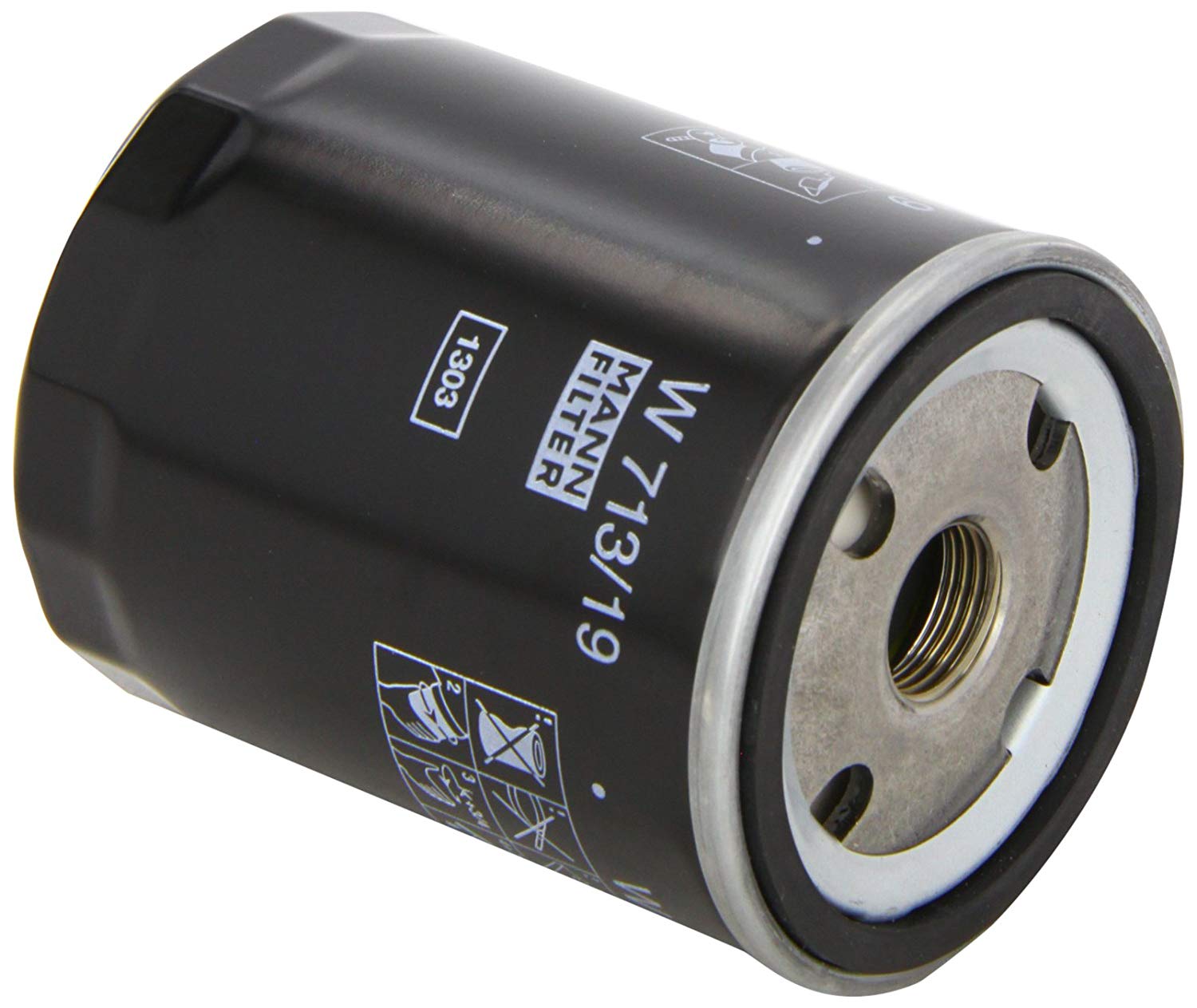 MANN-FILTER Oil filter Spin-on Filter W 713/19 Engine oil filter FORD,FIAT,MAZDA,Fiesta Mk4 Schrägheck (JAS, JBS),FIESTA III (GFJ),SIERRA (GBG, GB4)