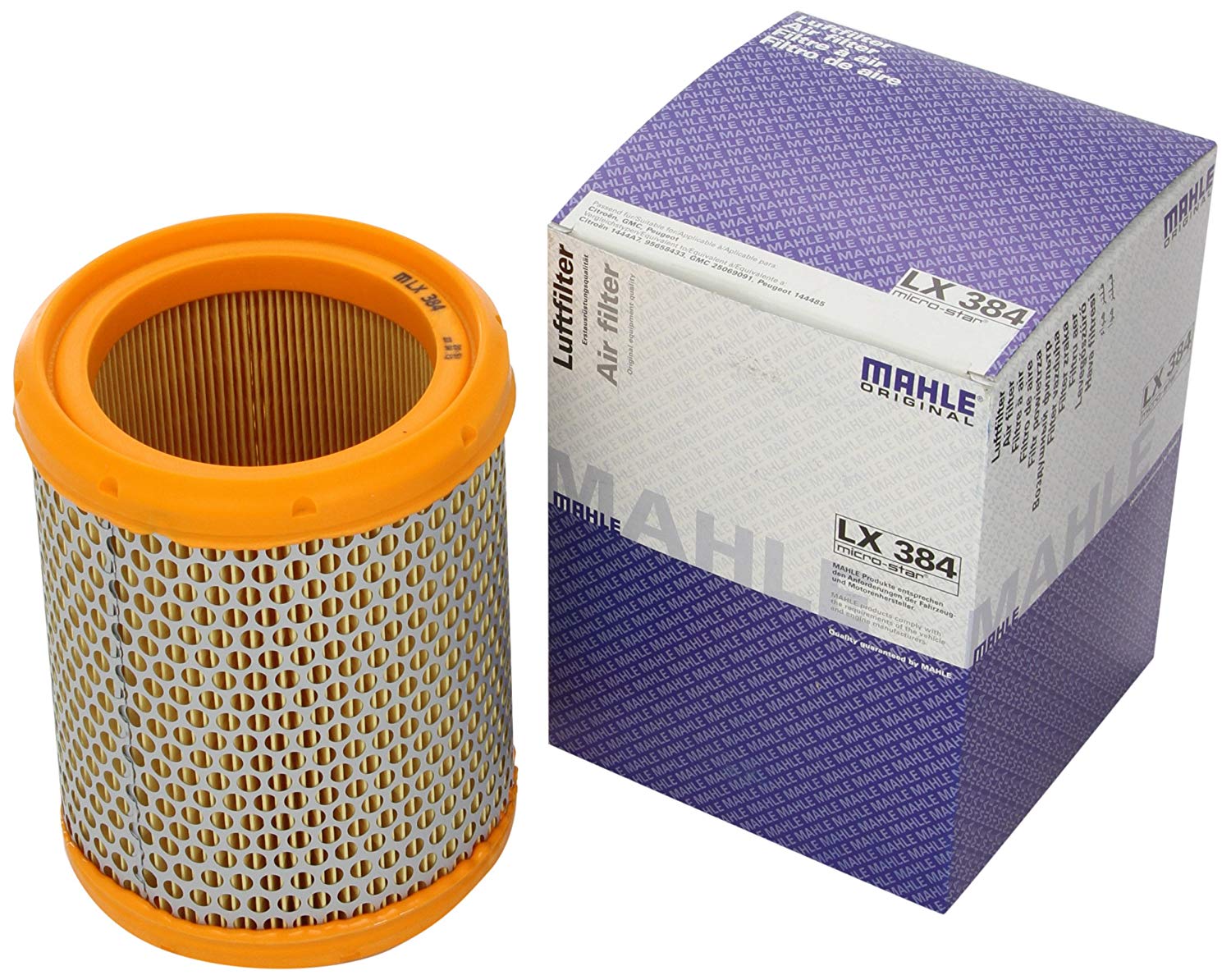MAHLE ORIGINAL Air filter PEUGEOT,CITROËN,MEGA LX 384 026202,144400,144485 Engine air filter,Engine filter 1444A7,1444ST,170015,44400000,95658433