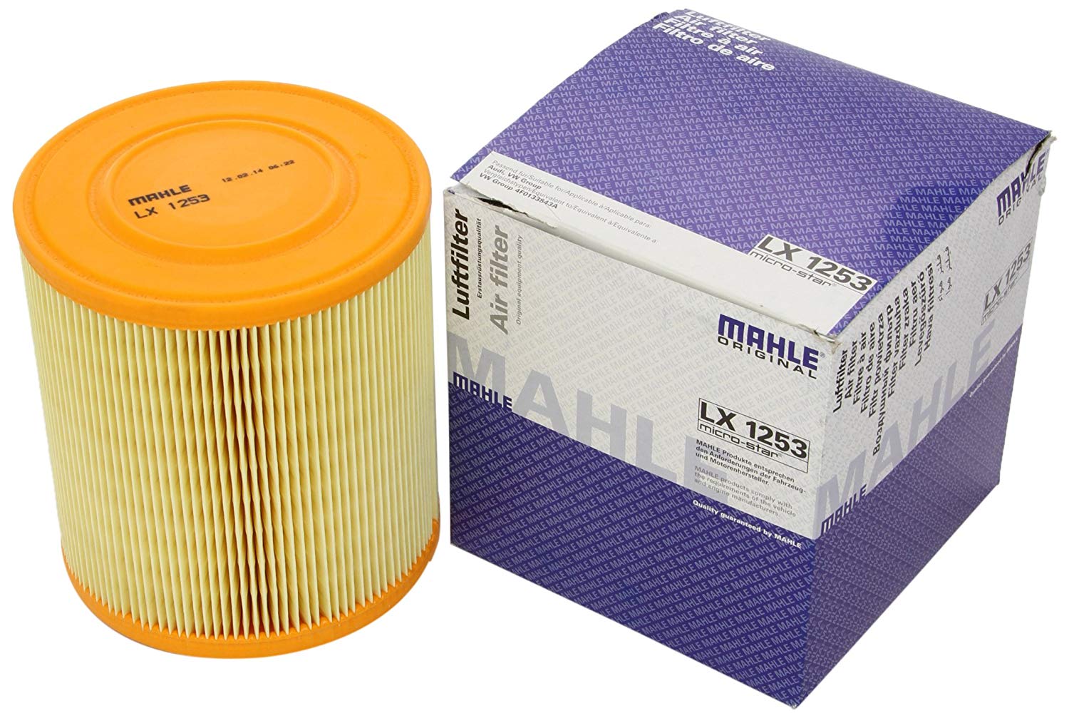 MAHLE ORIGINAL Air filter AUDI LX 1253 4F0133843A,4F0133843A,4F0133843A Engine air filter,Engine filter 76682868,4F0133843A,4F0133843A