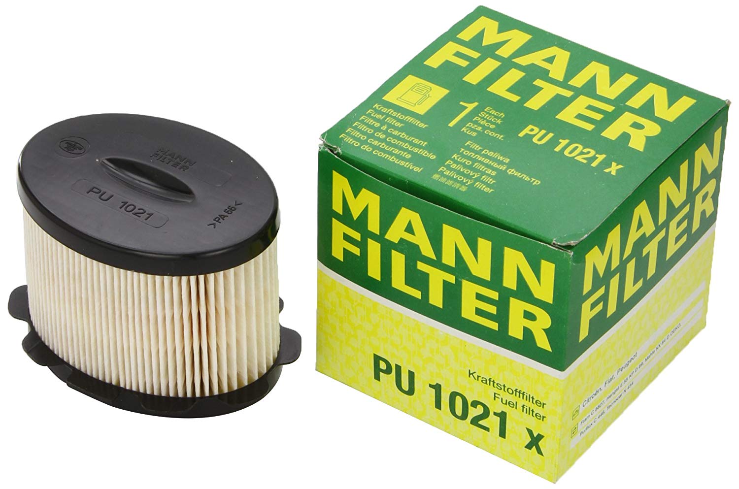 MANN-FILTER Fuel Filter with seal PU 1021 x  FIAT,PEUGEOT,TOYOTA,Scudo Kastenwagen (220_),Scudo Kombi (220_),SCUDO Pritsche/Fahrgestell (220_)