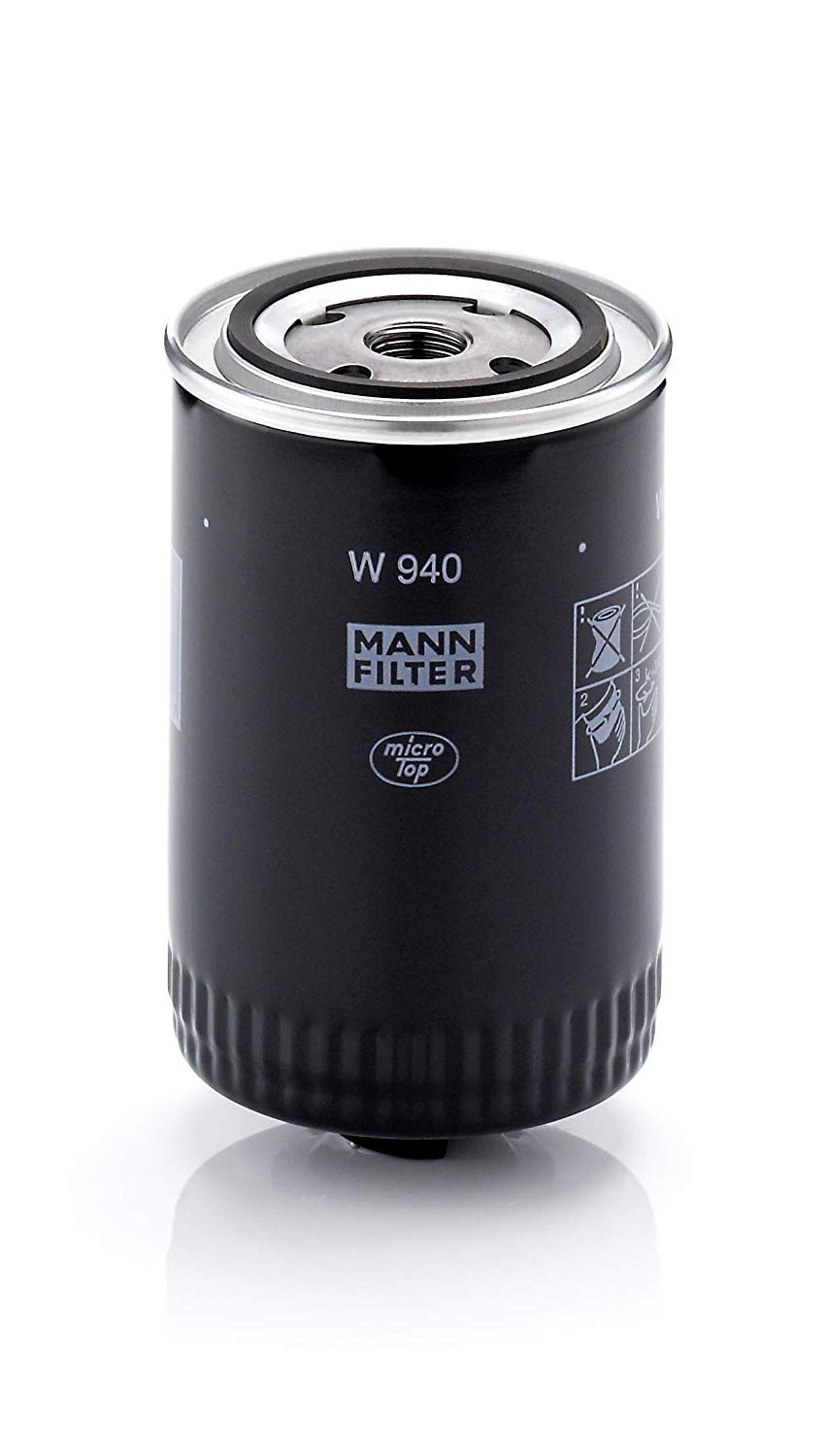 MANN-FILTER Oil filter AUDI,FORD,FIAT W 940/1 155618A,72093963,119003206101 Engine oil filter 370640000,451700000,02305781,02324211,02325784,02349008