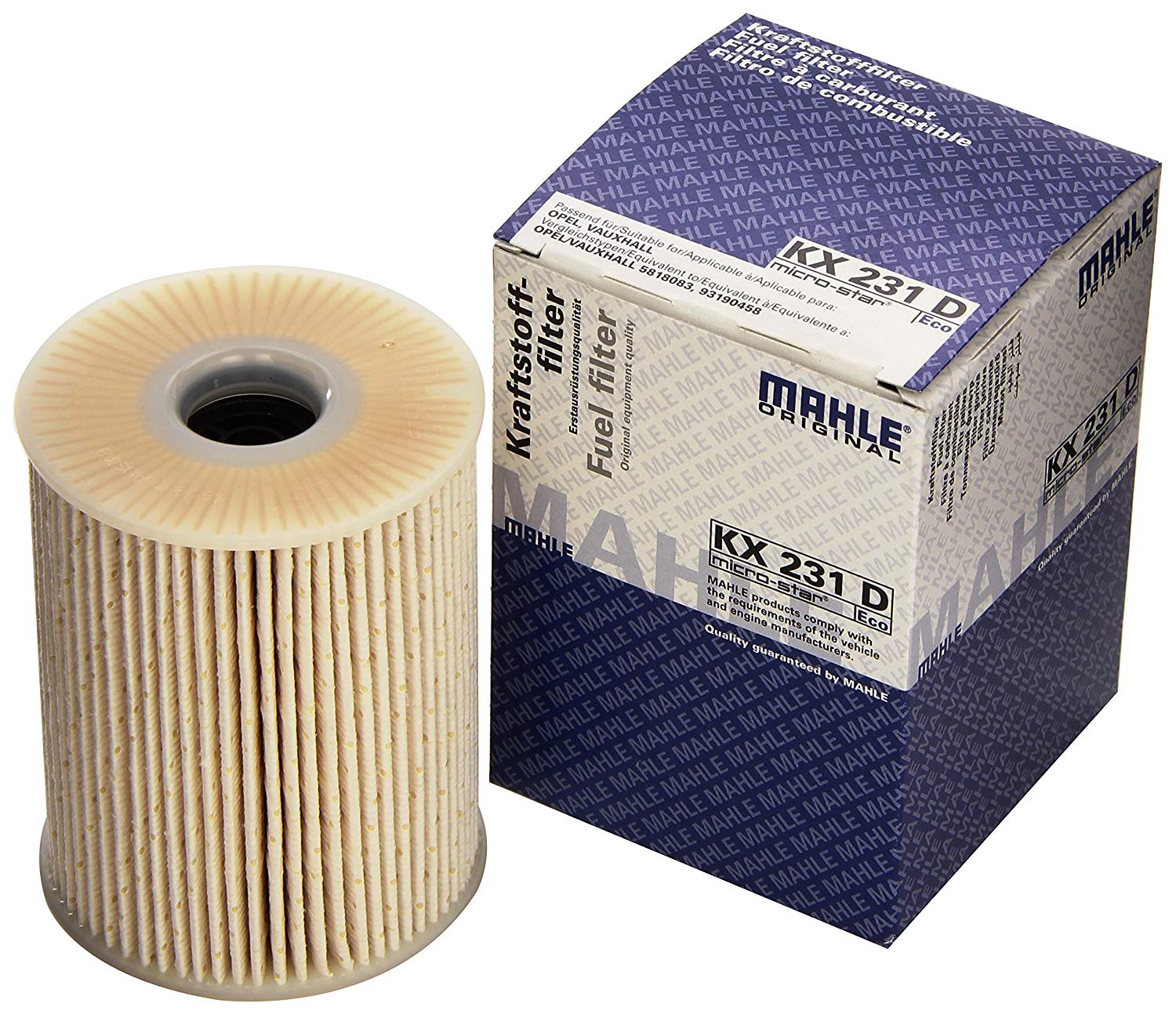 MAHLE ORIGINAL Fuel Filter OPEL,SAAB,VAUXHALL KX 231D 09200942,9200942,90542212 90542912,93185390,93185604,95507489,95516131,09200942,13203637,813046