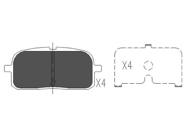 Brake Pad Set, disc brake KBP-9061 Kavo parts