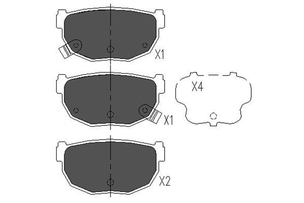 Brake Pad Set, disc brake KBP-6542 Kavo parts