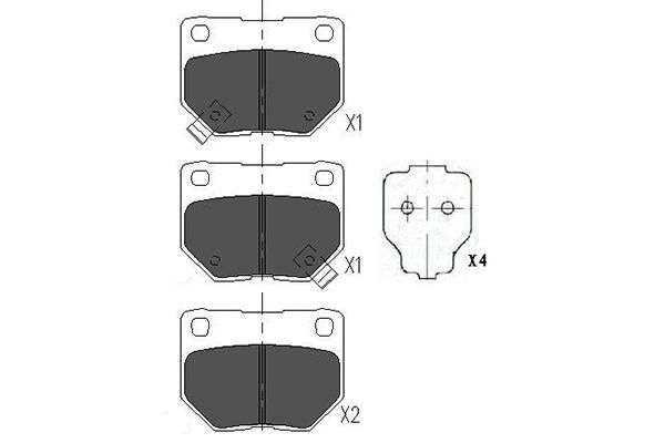 Brake Pad Set, disc brake KBP-6545 Kavo parts