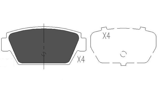 Brake Pad Set, disc brake KBP-3010 Kavo parts