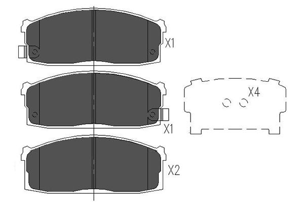 Brake Pad Set, disc brake KBP-6525 Kavo parts