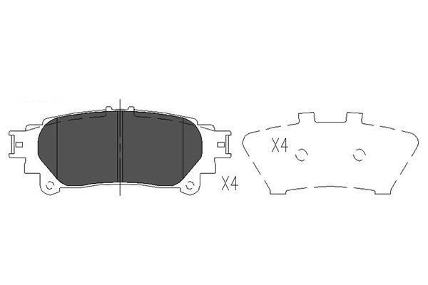 Brake Pad Set, Disc Brake KBP-9111 Kavo Parts