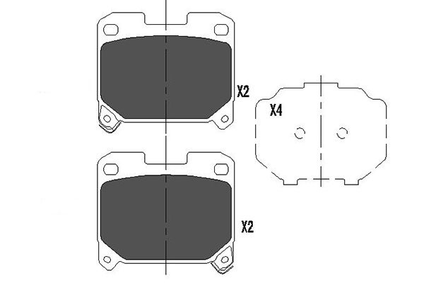 Brake Pad Set, disc brake KBP-9063 Kavo parts