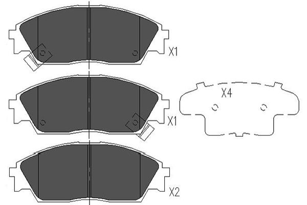 Brake Pad Set, disc brake KBP-2022 Kavo parts