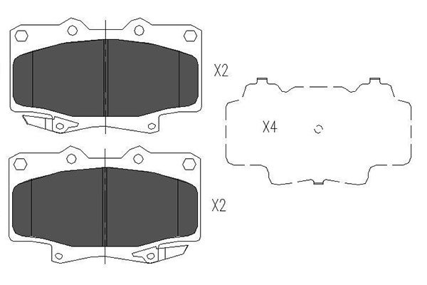 Brake Pad Set, disc brake KBP-9043 Kavo parts