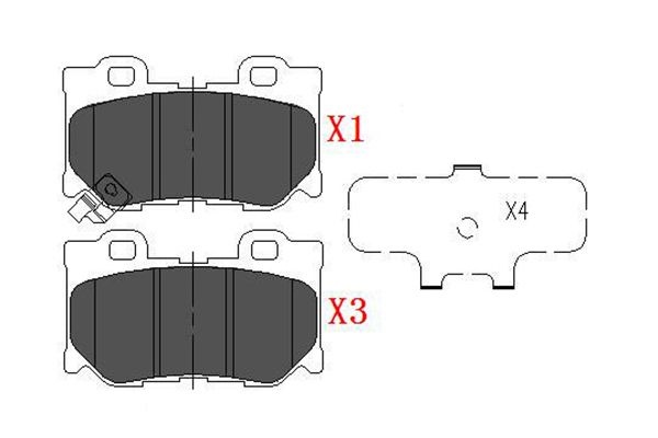 Brake Pad Set, Disc Brake KBP-6582 Kavo Parts