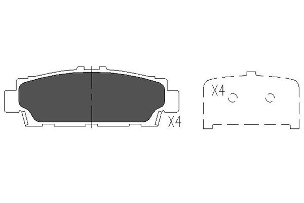 Brake Pad Set, disc brake KBP-9060 Kavo parts