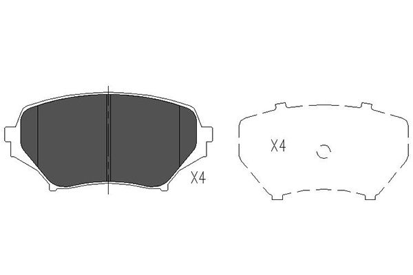 Brake Pad Set, Disc Brake KBP-4550 Kavo Parts