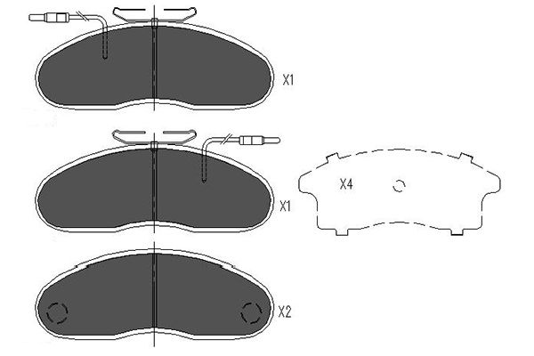 Brake Pad Set, disc brake KBP-6535 Kavo parts