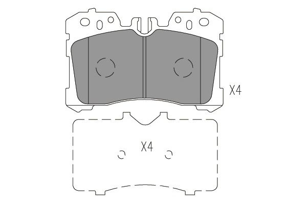 Brake Pad Set, disc brake KBP-9150 Kavo parts