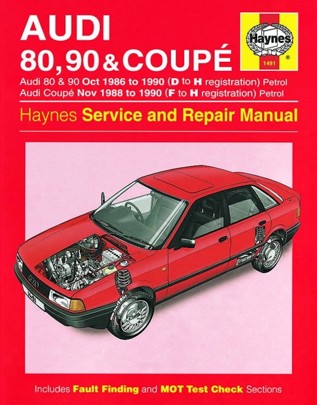 Haynes manual Audi 80, 90 & Coupe petrol (19861990