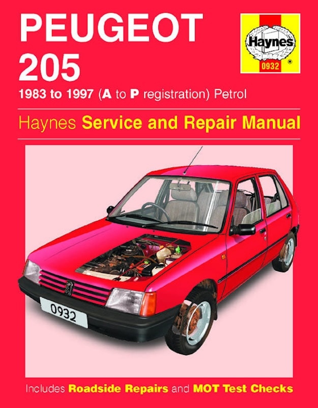 Haynes Workshop manual Peugeot 205 petrol (1983-1997)