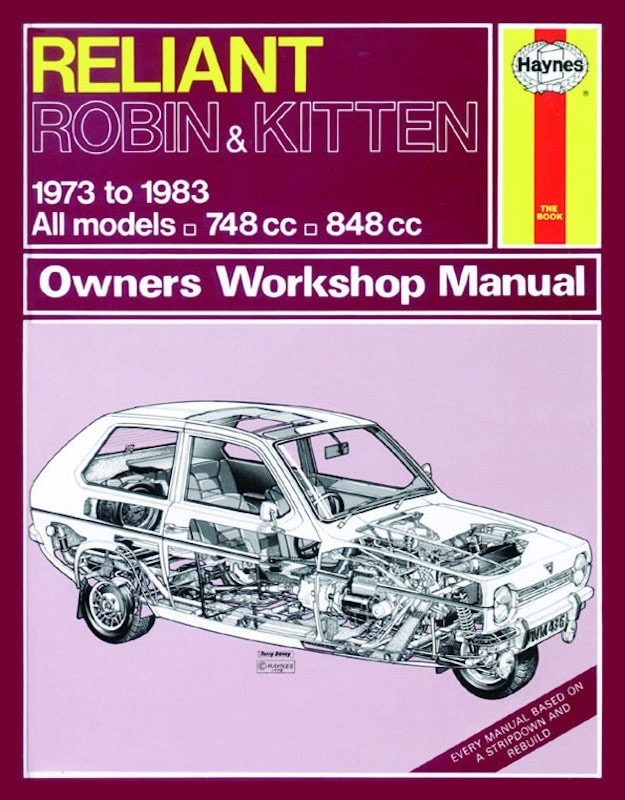 Haynes Workshop manual Reliant Robin & Kitten (1973-1983) classic reprint