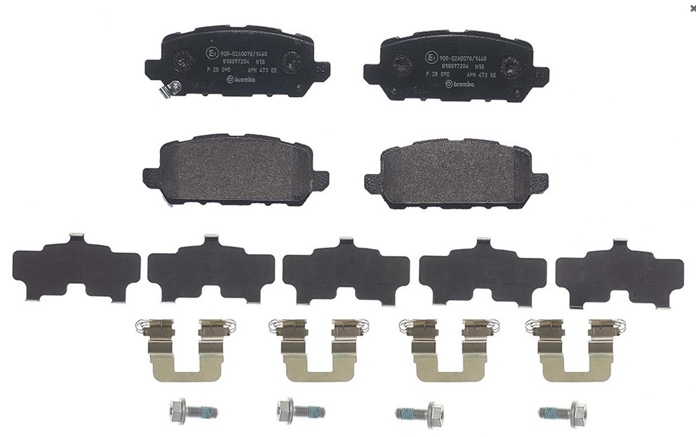 BREMBO Brake pad set PRIME LINE with acoustic wear warning P 28 090 Brake pads,Brake pad set, disc brake HONDA,HR-V (RU),Accord IX Limousine (CR)