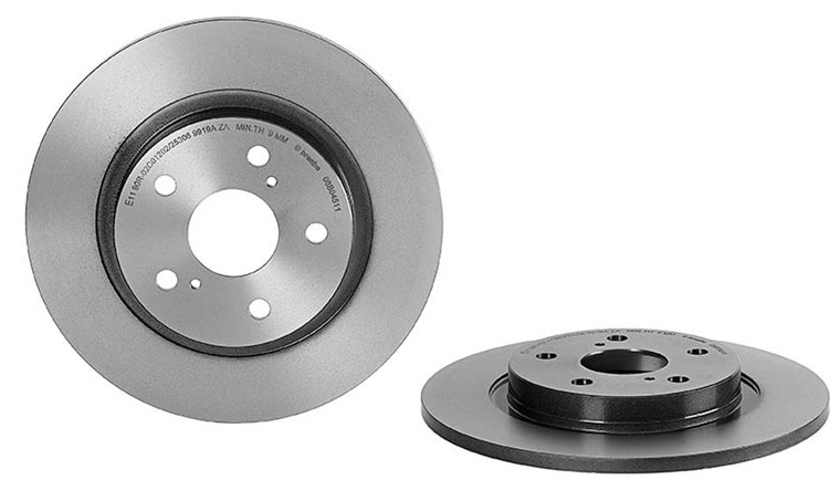 BREMBO Brake disc PRIME LINE - UV Coated solid 08.B045.11 Brake rotor,Brake discs TOYOTA,AVENSIS Station Wagon (ZRT27, ADT27)