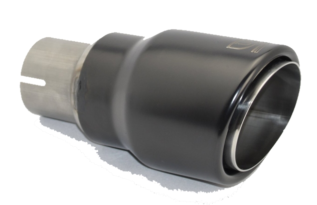 Ulter Sport Exhaust Tip - Round Ø90mm RS - Length 170mm - Mounting ->55mm - Stainless Steel Black