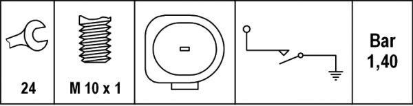 HELLA Oil Pressure Switch VW,AUDI,FORD 6ZL 008 280-051 06A919081A,06A919081D,06A919081E Oil Pressure Sensor,Oil Pressure Sender 06A919081F,06A919081J