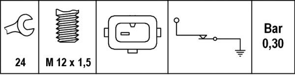 HELLA Oil Pressure Switch OPEL,BMW,MINI 6ZL 006 097-001 12611710509,12611730160,12612367061 Oil Pressure Sensor,Oil Pressure Sender 12617568480