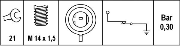 HELLA Oil Pressure Switch OPEL,FORD,FIAT 6ZL 003 259-601 50008757,55202374,60807244 Oil Pressure Sensor,Oil Pressure Sender 60808371,71749462,7681395