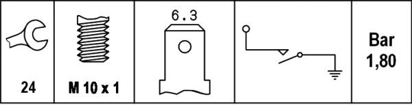 HELLA Oil Pressure Switch VW,AUDI,SEAT 6ZL 003 259-441 056919081,056919081E,059919081E Oil Pressure Sensor,Oil Pressure Sender 438166341,056919081E