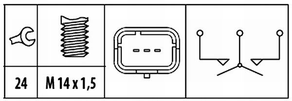 HELLA Switch, reverse light OPEL,RENAULT,NISSAN 6ZF 181 612-071 8200008194,8200177718,93161462 95516088,32005000QAE,3200500QAD,3200500QAE,32005AX000