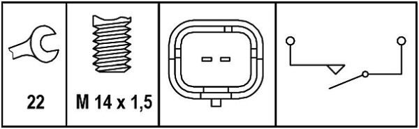 HELLA Switch, reverse light FIAT,PEUGEOT,TOYOTA 6ZF 008 621-331 225742,225753,9662906780 225753,9633875680,9659870380,9662906780,9633875680,3645191