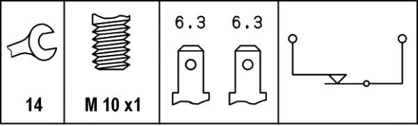 HELLA Brake Light Switch 6DF 007 362-001 RENAULT,PEUGEOT,CITROËN,6 Schrägheck,205 II (20A/C),BOXER Kasten (244),BOXER Kasten (230L)