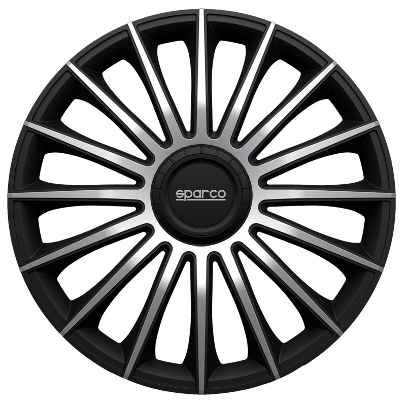 4-Piece Sparco Hubcaps Treviso 13-inch black / silver