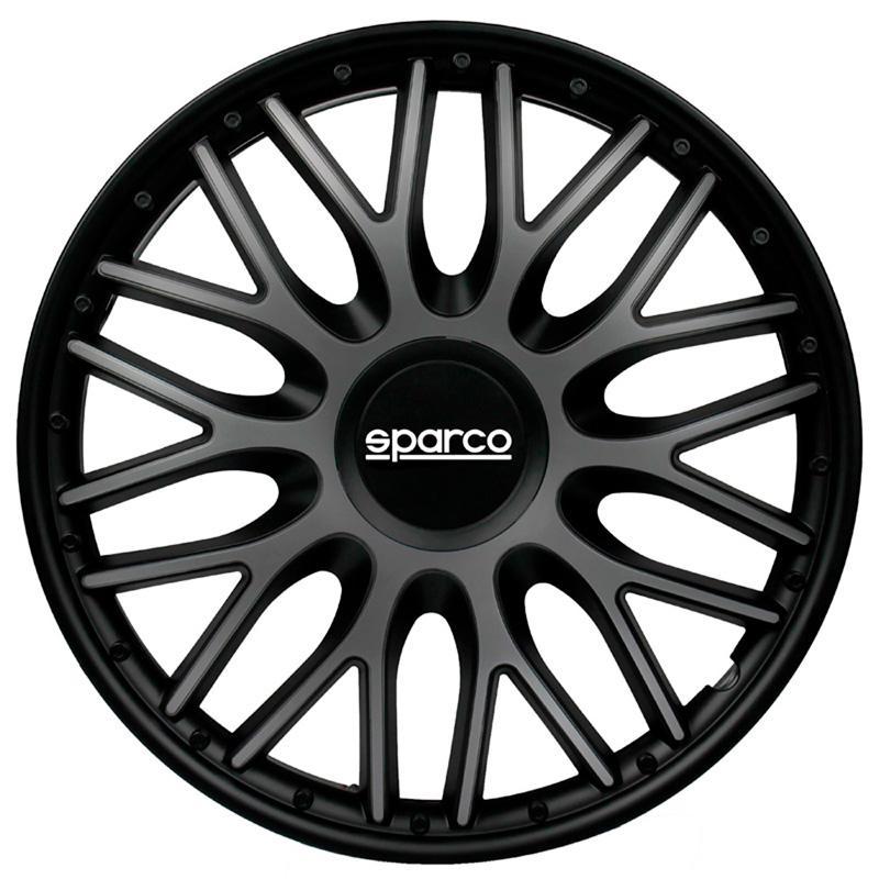 4-Piece Sparco Hubcaps Roma 14-inch gray / black