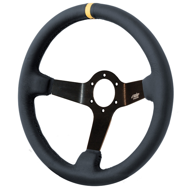 Simoni Racing Sport ratten Carrera 350mm Svart lader Deep Dish 95mm