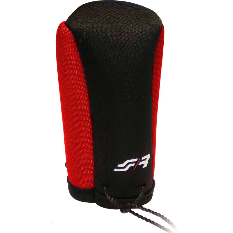 Simoni Racing Gear Shift Knob Cover - Black/Red + SR Logo