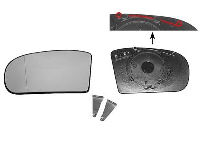 VAN WEZEL Wing Mirror Glass * HAGUS * Left 3032837 Side Mirror Glass,Mirror Glass MERCEDES-BENZ,E-Klasse Limousine (W211),C-Klasse Limousine (W203)