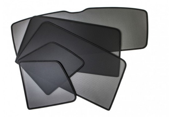 Lot De 4 Pare-soleils Voiture - 2 Pour Vitres Latérales + 2 Pour Pare-brise - Maille Nylon - Réduit La Chaleur Et L'éblouissement