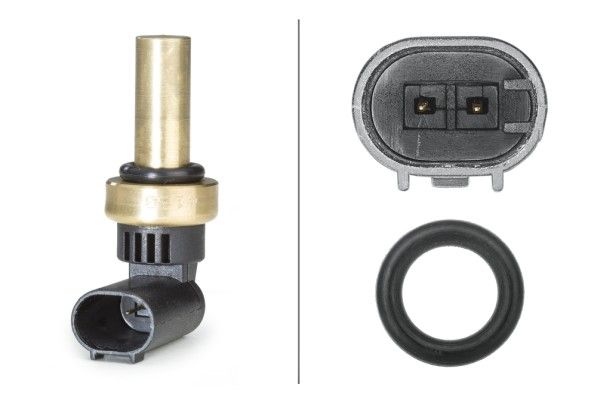 HELLA Coolant Temperature Sensor with seal 6PT 358 058-221 Coolant Sensor OPEL,FIAT,CHEVROLET,Corsa D Schrägheck (S07),ZAFIRA B (A05),INSIGNIA Caravan
