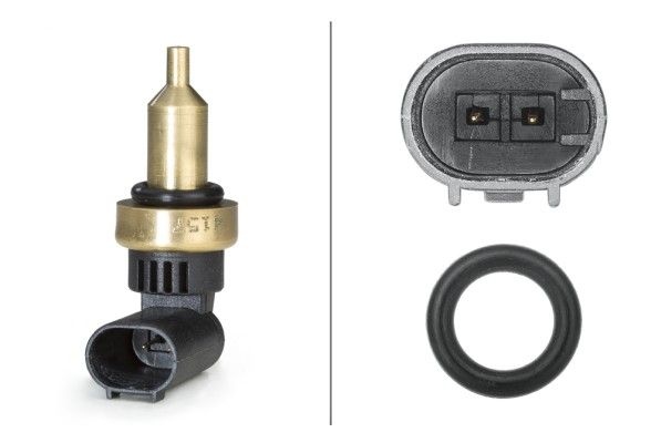 HELLA Coolant Temperature Sensor with seal 6PT 358 058-191 Coolant Sensor MERCEDES-BENZ,E-Klasse Limousine (W211),C-Klasse Limousine (W204)