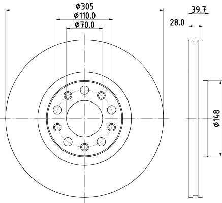 Brake disc 8DD 355 -731 Hella Pagid GmbH