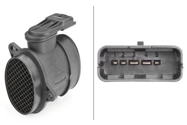 HELLA Mass air flow sensor FORD,FIAT,PEUGEOT 8ET 009 142-541 1610874680,9650010780,13627794972 7794972,1920GV,1610874680,71795063,9650010780,1232096