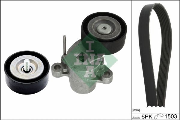 INA V-ribbed belt set FORD 529 0338 10 1761929,1761930,1761931 Serpentine belt kit,Auxiliary belt kit,Poly V-belt kit,V-ribbed belt kit 2431339