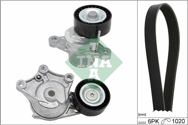 INA V-ribbed belt set PEUGEOT,CITROËN,DS 529 0323 10 1611277480,1611426180,1611426580 1678169480,5750ZQ,5751J5,5751J6,5751K4,5751K5,9672348780,5750ZQ
