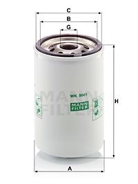 Fuel filter WK 8001 MANN-FILTER WK 8001