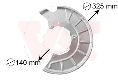 VAN WEZEL Brake Disc Back Plate VW,AUDI,SKODA 7622371 1K0615311B,1K0615311F,1K0615311B 1K0615311F,1K0615311B,1K0615311F,1K0615311B,1K0615311F