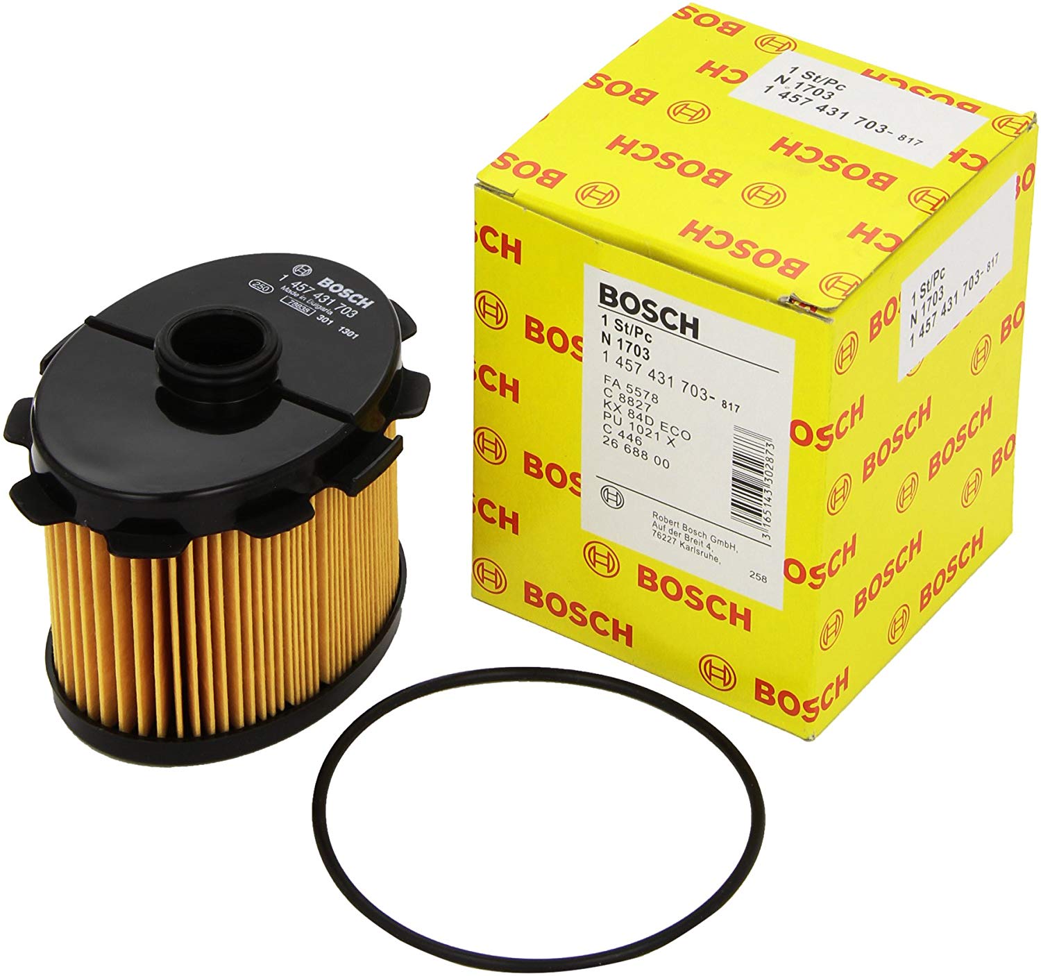 BOSCH Fuel Filter FIAT,PEUGEOT,TOYOTA 1 457 431 703 1457431727,190649,1906A9 E148008,E148119,9628890680,K9628890680,190648,190649,1906A9,E148008